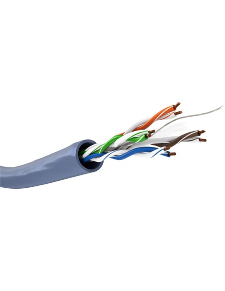 Bobina Cat 6a U-utp   50m Flexible Azul Awg23/1 Eca