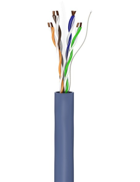 Bobina Cat 6a U-utp   50m Flexible Azul Awg23/1 Eca