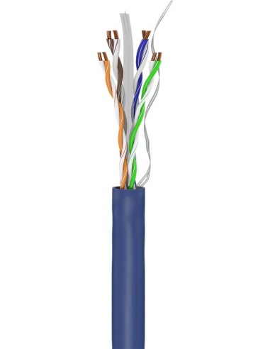 Bobina Cat 6a U-utp   50m Flexible Azul Awg23/1...