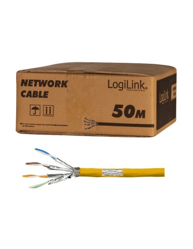 Bobina Cat 7a S-ftp   50m Instalacion Amarillo...
