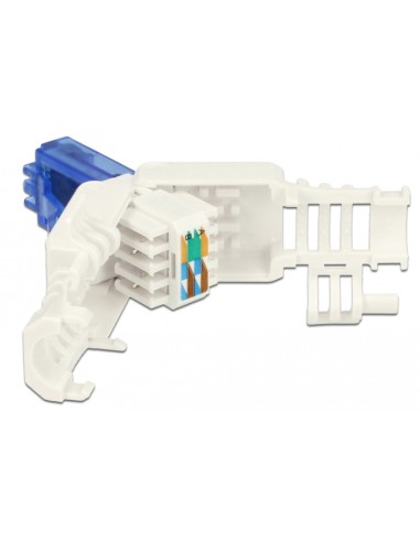 Delock Rj-45 Conector Cat.6a Utp, Blanco Sin Herramientas, 2 Piezas 86417
