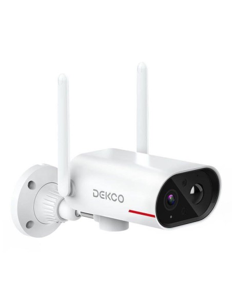 Cámara De Seguridad Ip Dekco Dc8l 3mp Panel Solar Visión Nocturna Ip65 Blanco