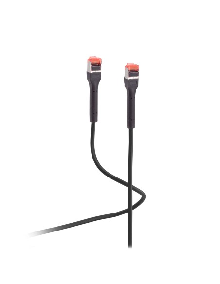 Flexline Cable De Red U/ftp Cat. 6a Mit Biegbaren Mecker Negro 0,25m