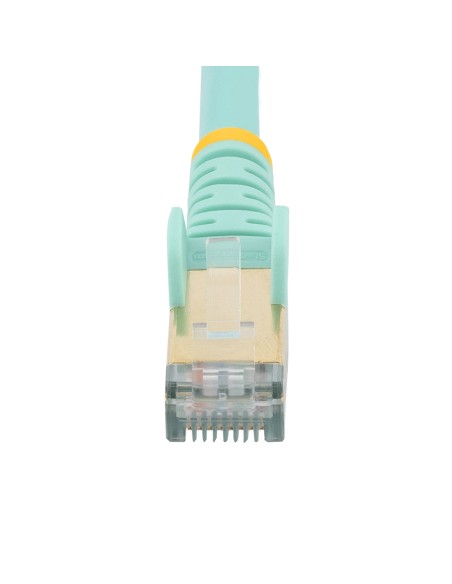 Startech.com Cable De 1,5m De Red Ethernet Cat6a Aqua Sin Enganches Con Alambre De Cobre, 1,5 M, Cat6a, U/ftp (stp), Rj-45, R...