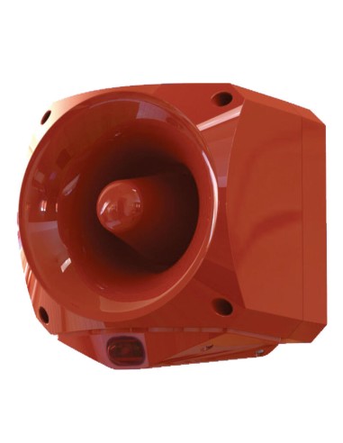 Kilsen Asw377 Sirena Con Flash Para Montar En Pared De Exterior De Alta Potencia. Ip66. Roja