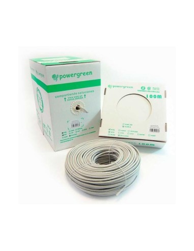Powergreen Bobina De Cable Cat 6 Utp 305 Metros Lszh Flexible Caja 305 M Gris