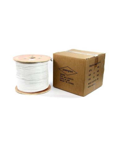 Bobina De Cable Utp De Cat6 Exterior De Color Blanco Rigido 23awg 305m Pass Test Fluke