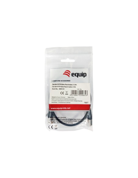 Equip Cable De Red Cat6a F/ftp 2xrj45 0.50m Sw Slim Lszh