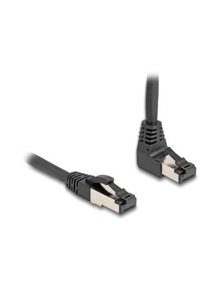 Delock Rj45 Cable De Red Cat.8.1 S/ftp 90° Oben Angular / Gerade 1 M Negro