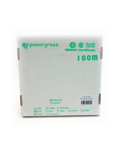 Powergreen Bobina De Cable Cat 5e Utp 100 Metros Exterior...