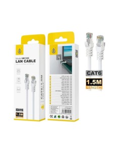 Cable Jc Nb1330 Blanco De Red Lan Cat6, 1.5m