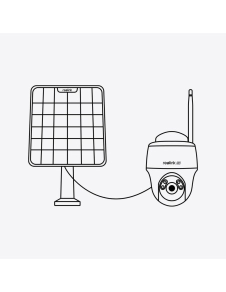 Cámara Ip Reolink Argus Pt 5mp Typ-c Negra Funciona Con Batería