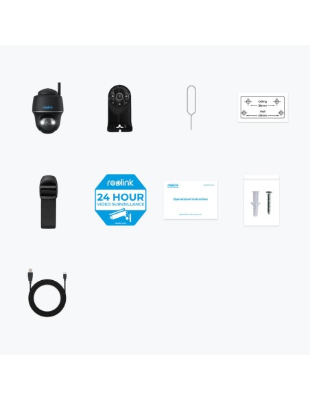 Cámara Ip Reolink Argus Pt 5mp Typ-c Negra Funciona Con Batería