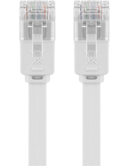 Goobay Cat5e Flat 5-1000 10.0m Cable De Red Plano Blanco 10 Metros Cat.5e U/utp