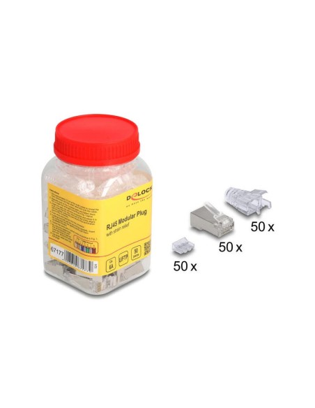 Delock Rj45 Modularer Mecker Cat.6a Con Knickschutztülle