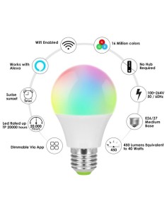 Bombilla Inteligente Magicymy8-e801-gris 10w Rgb 2