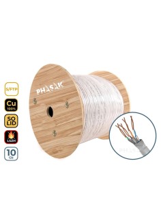 Bobina De Cable Rj45 Sftp Phasak Phr 660 Cat.6 305m Gris