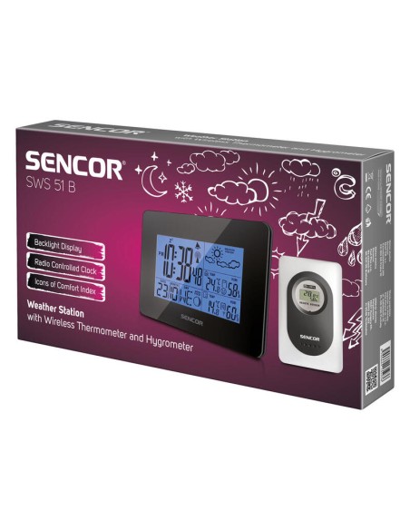 Sencor Sws 51 B Estación Meteorológica Digital Negro