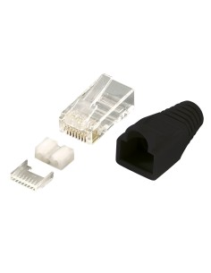 Logilink Mp0022 Conector Rj45 Negro, Transparente