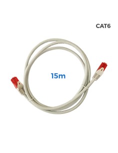 Cable Utp Cat.6 Latiguillo Rj45 Cobre Lszh Gris 15m