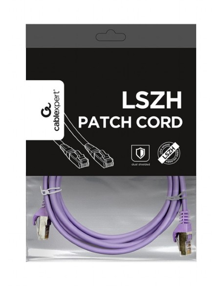 Gembird Cable De Red Rj45 Cat. 6a Sftp Lszh 2m Purple Pp6a-lszhcu-v-2m