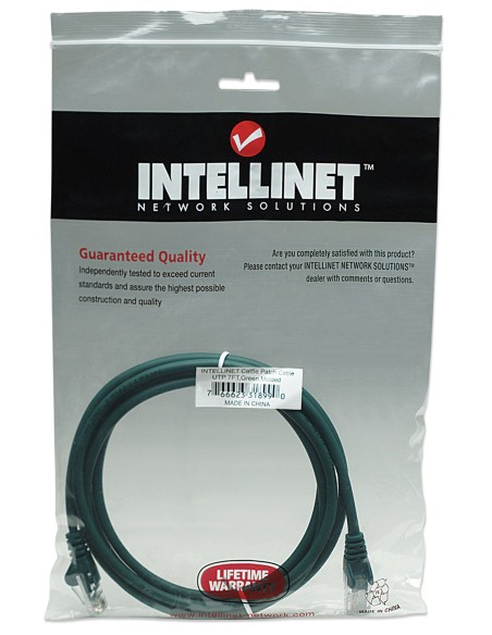 Intellinet Rj-45 M/m, 2m Cable De Red Verde Cat5e U/utp [utp]