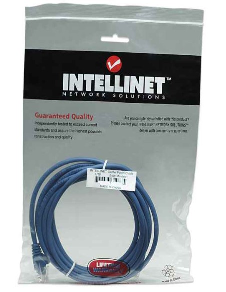 Intellinet Patchkabel Rj45 U/utp Cat5e 5.0m Hebelschutz Blau