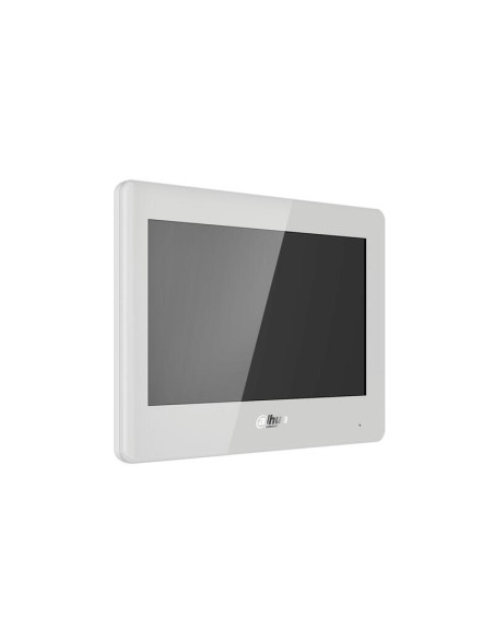 Dahua Vth5421hw Monitor Interior 7" De Superficie Para Videoportero Ip Pantalla Táctil Poe Sd 6e 1s Alarma Blanco