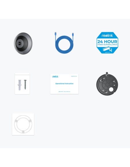 Reolink Fisheye Series P520, Cámara De Vigilancia Gris, 6,5 Megapíxeles, Poe Fisheye Series P520