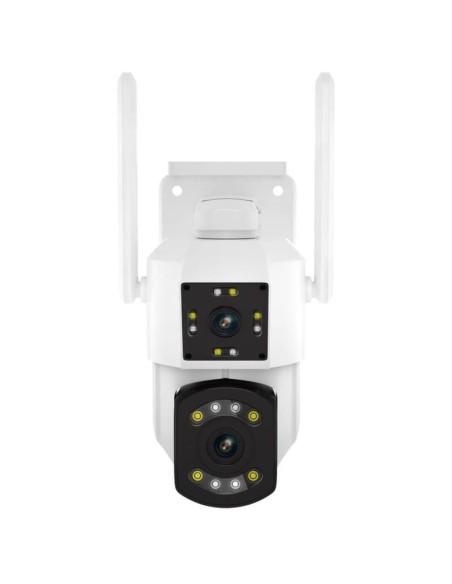 Cámara De Seguridad Escam Pt210 Lente Dual, Wifi, Detector De Movimiento Blanco