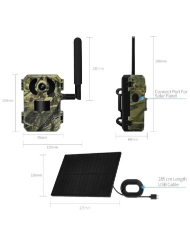 Cámara De Seguridad Ip Escam Qf380 4g/lte Solar