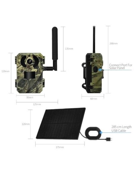 Cámara De Seguridad Ip Escam Qf380 4g/lte Solar
