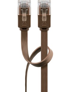Goobay 95890 Cable De Red Marrón 1 M Cat6 U/utp (utp) 2