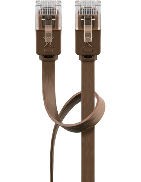 Goobay 95890 Cable De Red Marrón 1 M Cat6 U/utp (utp)